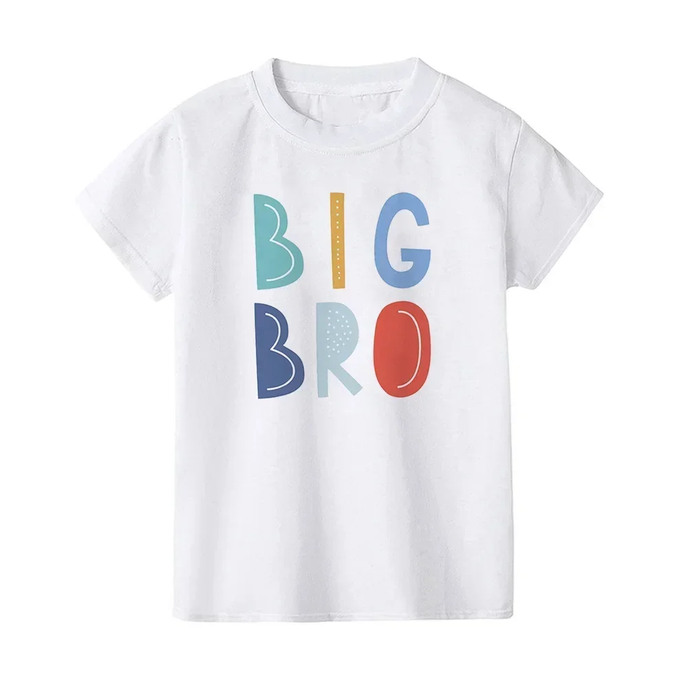 Camiseta a juego Big Bro Little Sis para hermanos – Cuello redondo