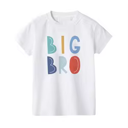 Camiseta a juego Big Bro Little Sis para hermanos – Cuello redondo