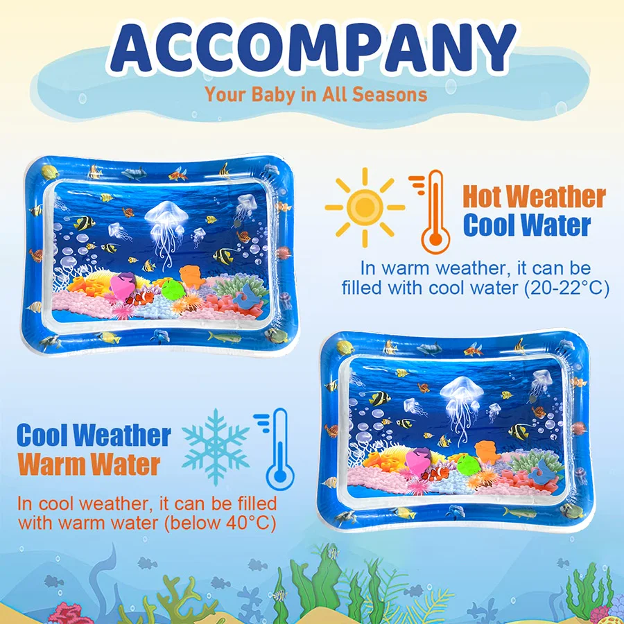 Esterilla de juego de agua para bebé con cojín inflable - imagen 2