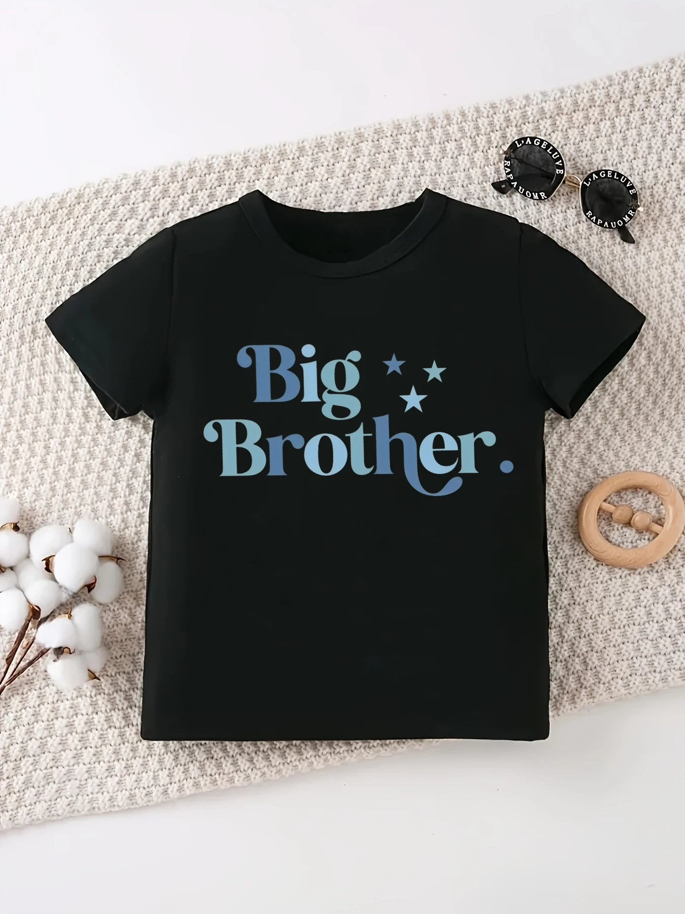 Camiseta Big Brother estrellas – manga corta de verano infantil - imagen 3