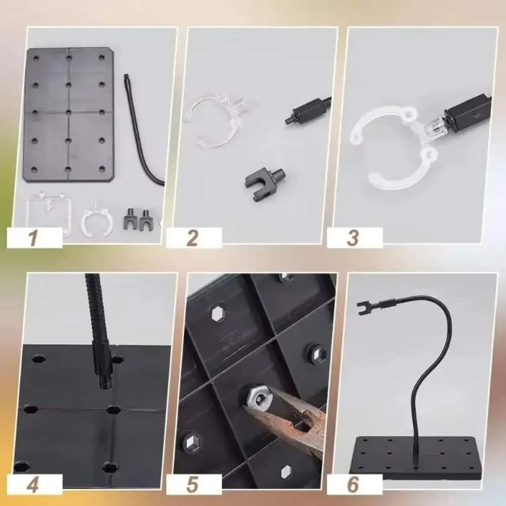 Soporte en uso con figura de anime