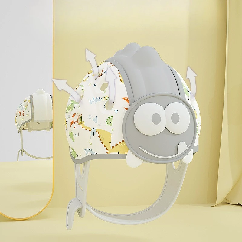 Gorro protector para bebé con dibujos de oso y conejo seguro - imagen 2