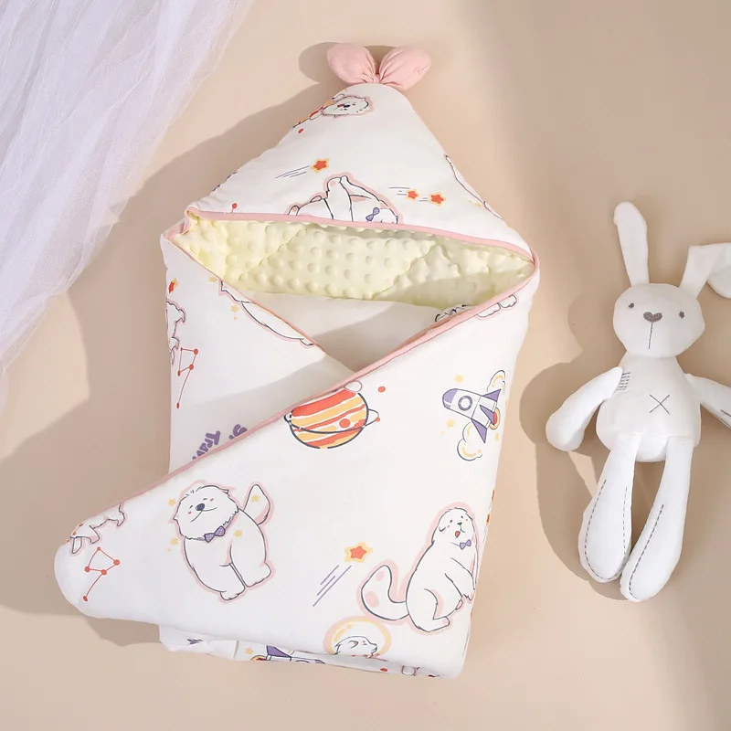 Manta bebé con capucha de felpa suave – Ideal para invierno - imagen 2