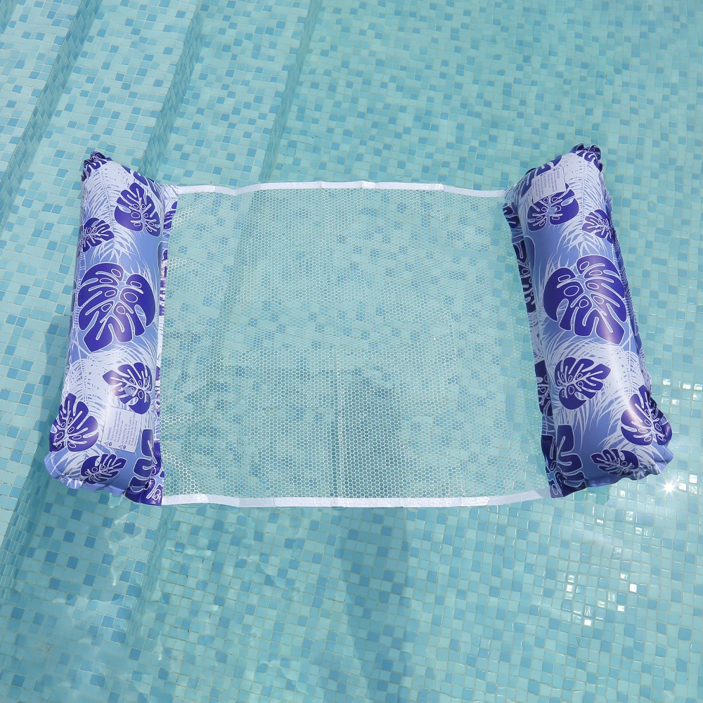Hamaca flotante inflable a rayas diagonales