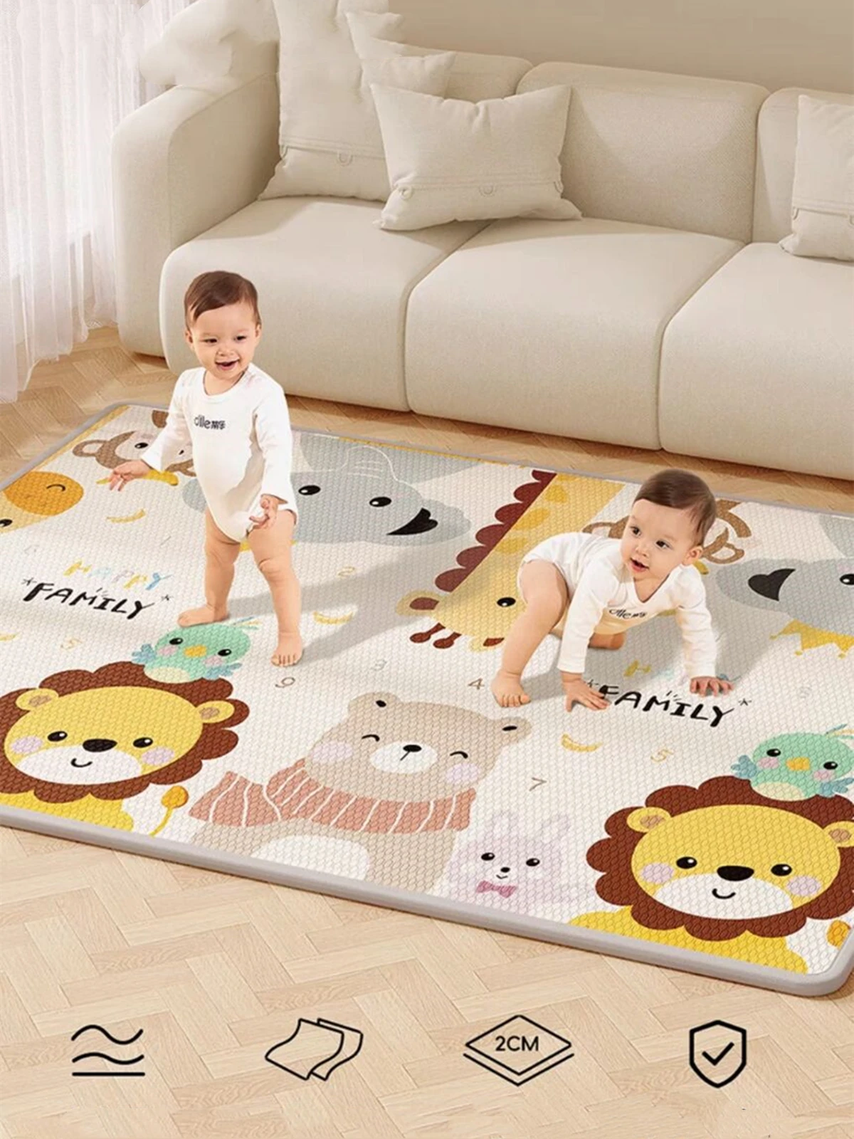 Alfombra de juego para bebés en la habitación