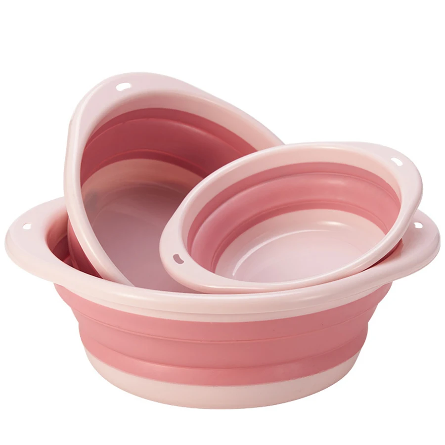 Lavabo plegable de silicona para bebé, tina portátil de pies - imagen 4
