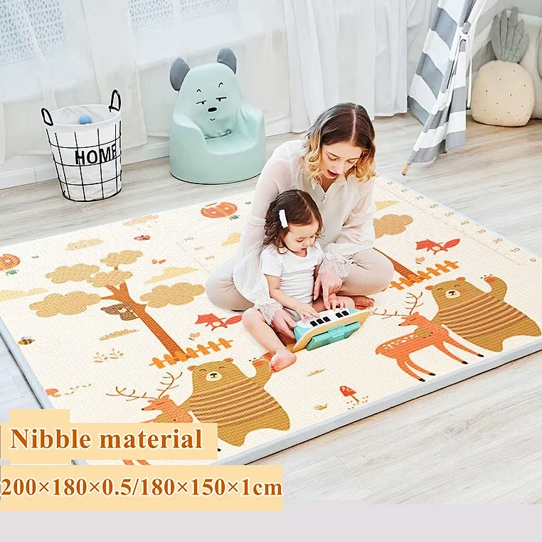 Alfombra de gateo plegable para bebés – Estera grande de juegos segura - imagen 5
