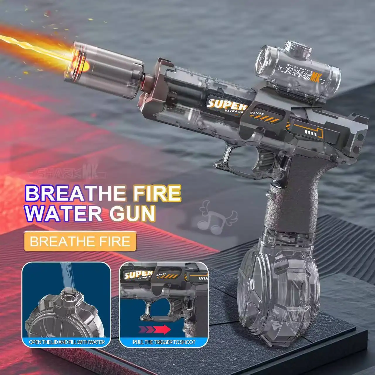 Pistola de agua eléctrica automática de alta presión para niños - imagen 2