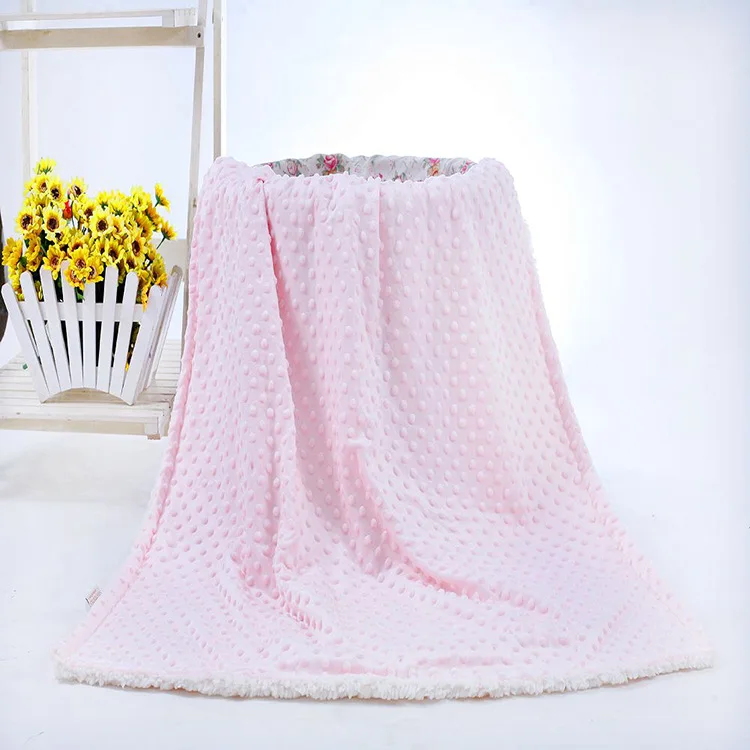 Manta 3D Minky Dot para bebé supersuave sherpa - imagen 4