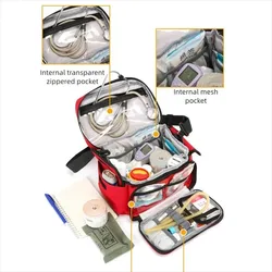 Bolsa de primeros auxilios impermeable doble capa Oxford con cremallera
