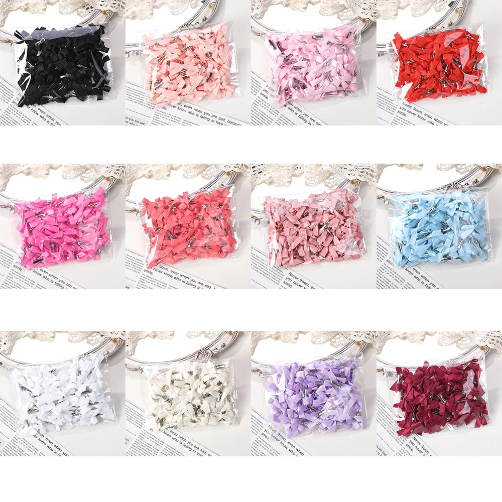 Mini lazo sólido rosa con pinza clip