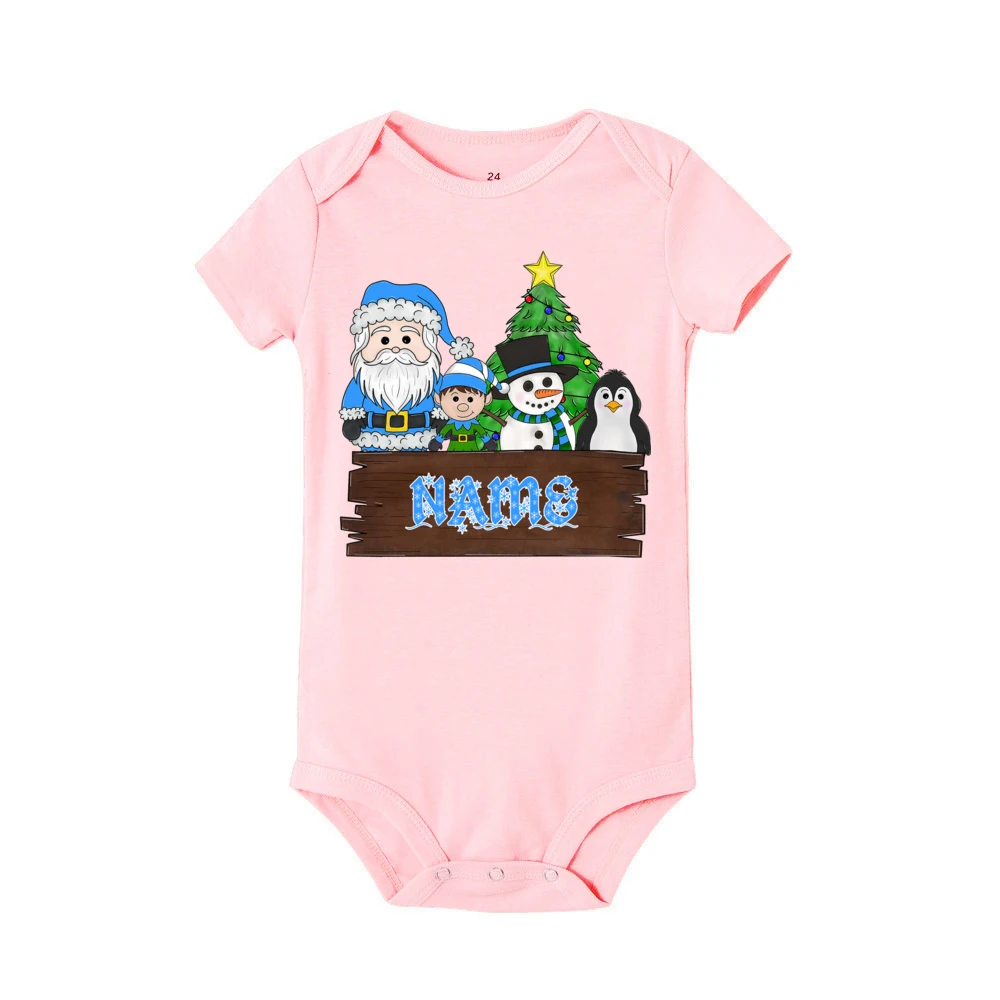 Pelele Papá Noel personalizado para recién nacido – Árbol de Navidad - imagen 5