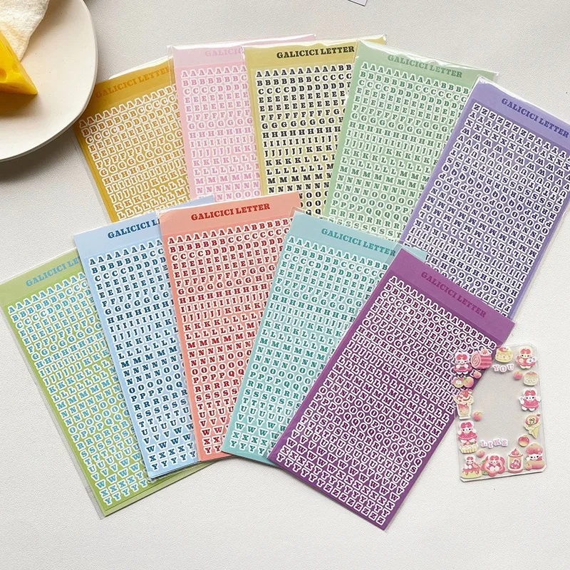 Pegatinas de letras del alfabeto pastel para scrapbooking infantil - imagen 4