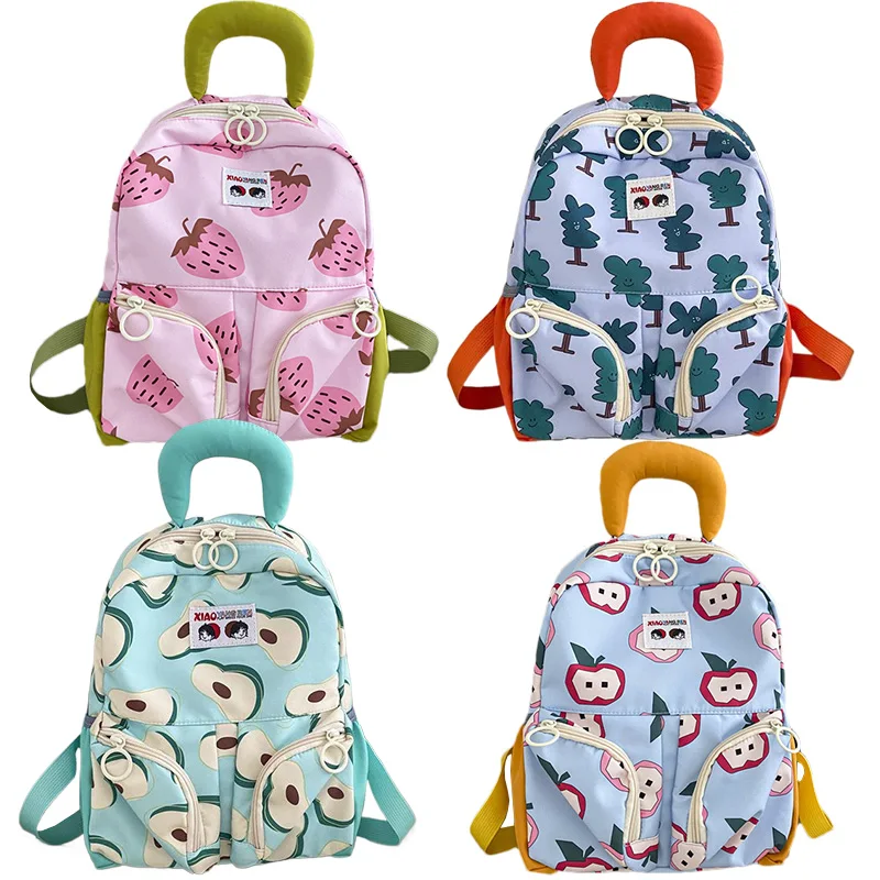Mochila escolar ligera con estampado de frutas animadas para niños - imagen 2