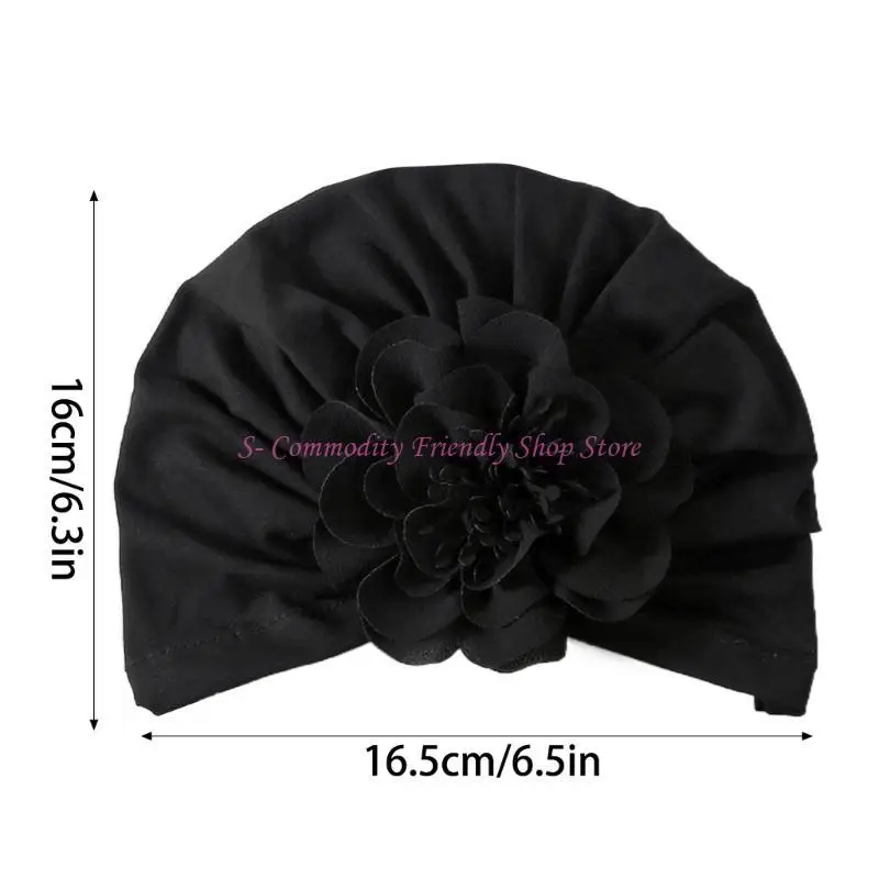 Conjunto bebé gorro turbante de flores y calcetines antideslizantes - imagen 4