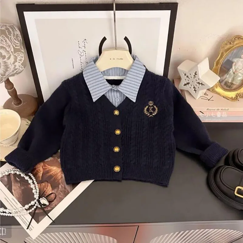 Conjunto de vestido con peto y jersey para niña MILANCEL Dolce - imagen 3