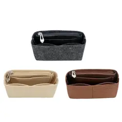 Organizador de bolso de fieltro ligero con forro interior