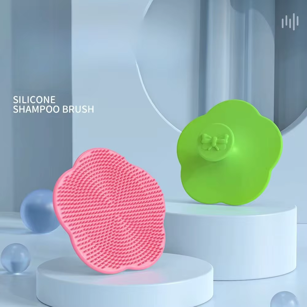 Cepillo de silicona para bebé en forma de flor