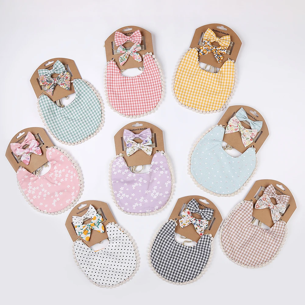 Baberos bandana antibacterianos de algodon con flores para bebe - imagen 4