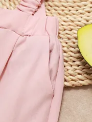 Mono de verano para bebé con pantalón corto y bolsillos tirantes
