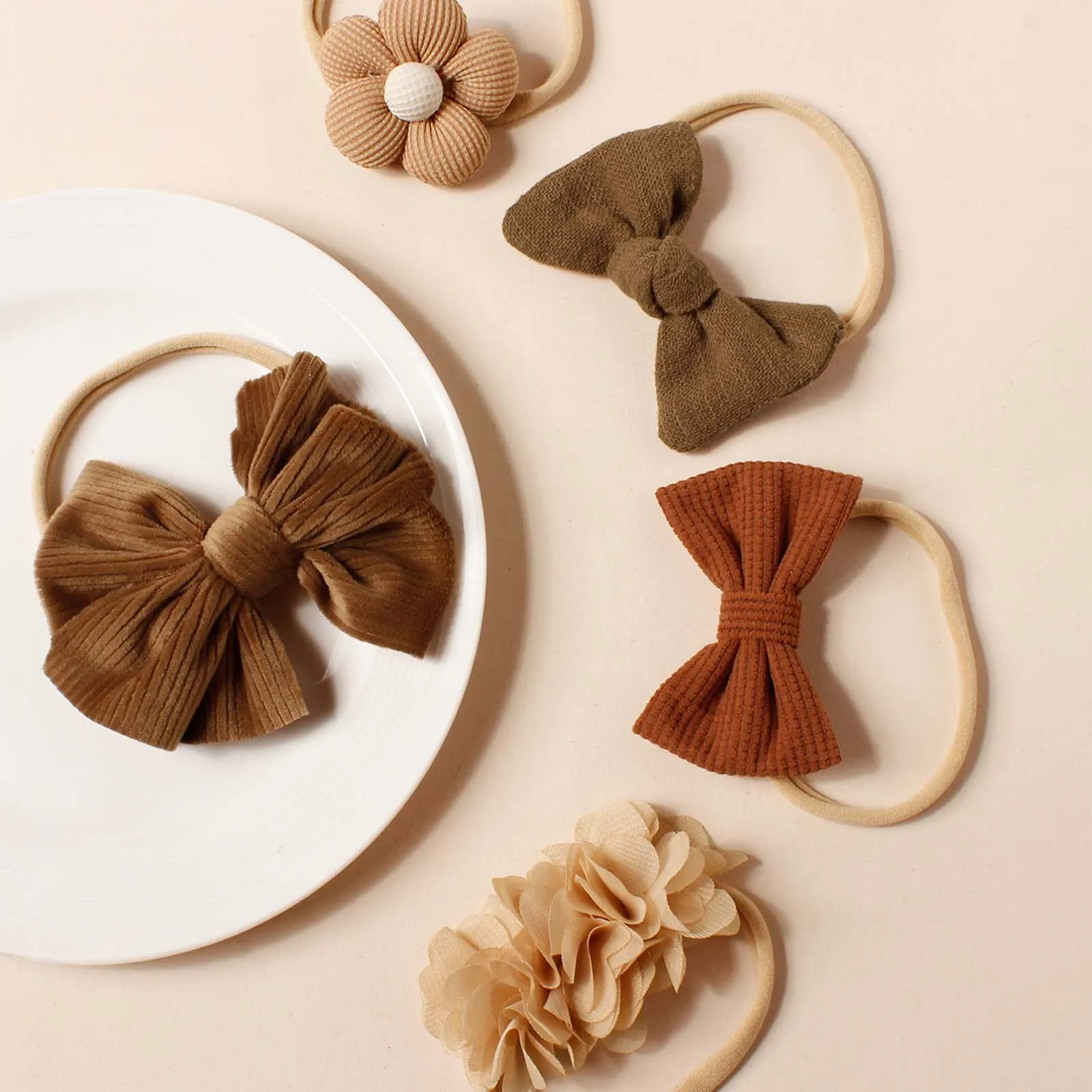 Diadema con lazo de nailon para bebé y niña en Navidad - imagen 3