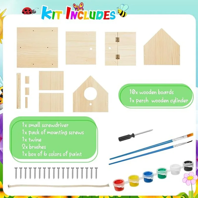 Kit casa pájaros madera para adultos - Pintura al aire libre - imagen 3