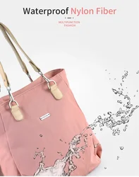 Bolsa de pañales impermeable de gran capacidad para bebé y mamá