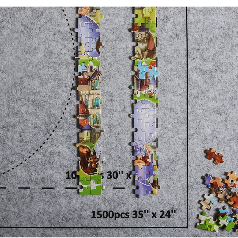 Alfombrilla puzzle enrollable de fieltro para niños: práctica y segura - imagen 3