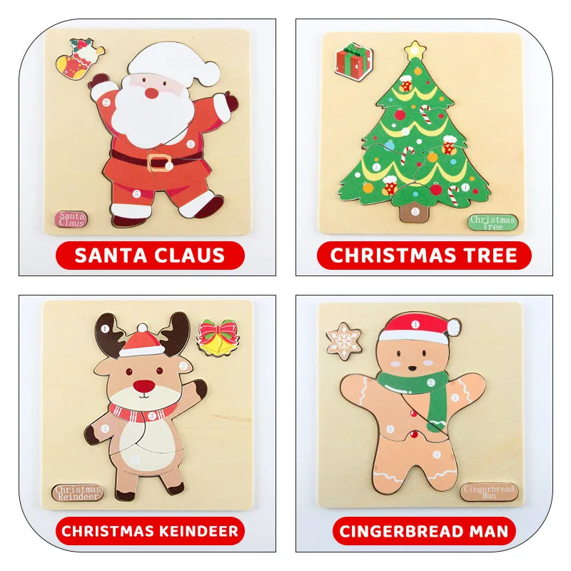 Puzzlesnavideños de madera para niños – 4 modelos - imagen 2
