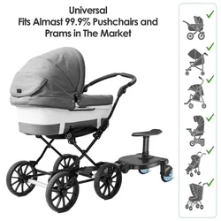 Adaptador de pedal para cochecito gemelos – Asiento segundo niño adicional