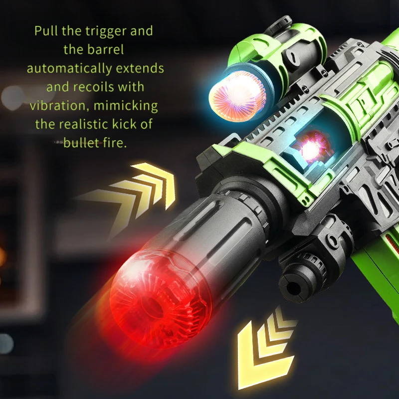Pistola de juguete eléctrica realista con niebla y luces LED - imagen 5