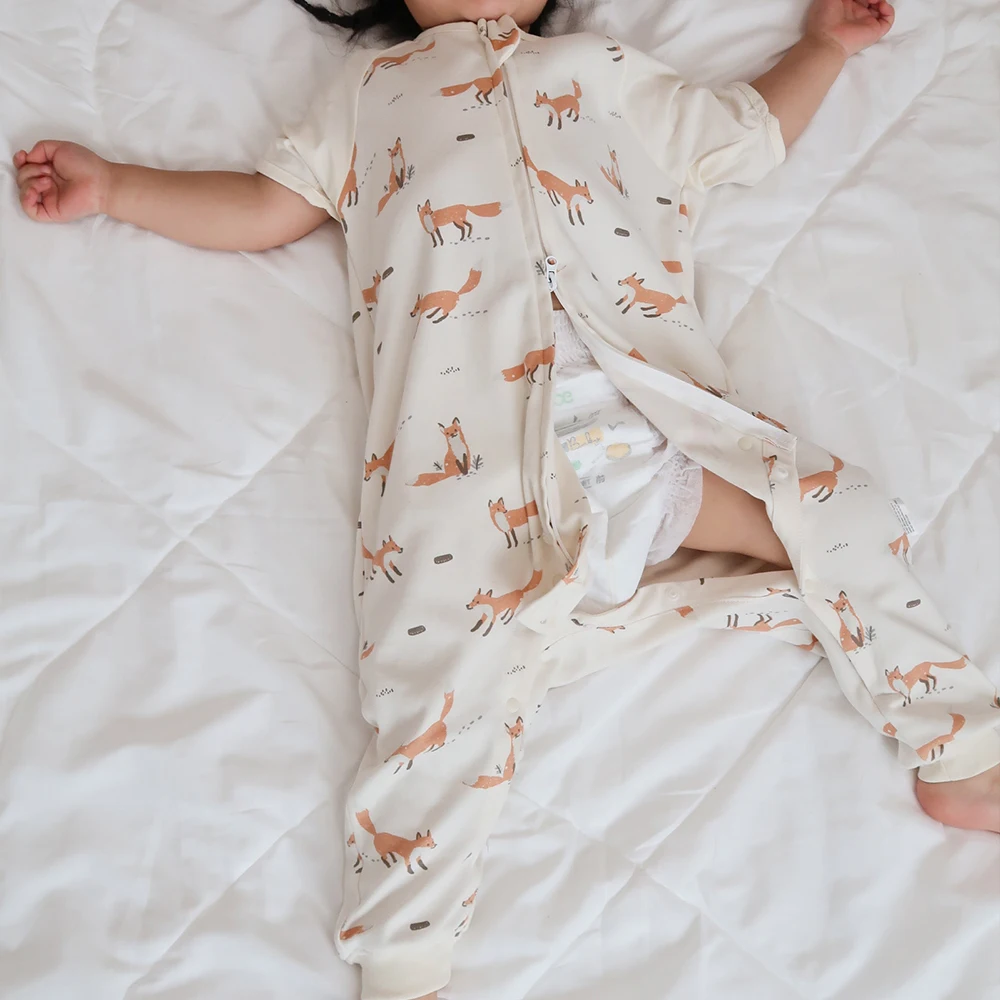 Pijama de verano niño piernas divididas cambio pañal - imagen 5