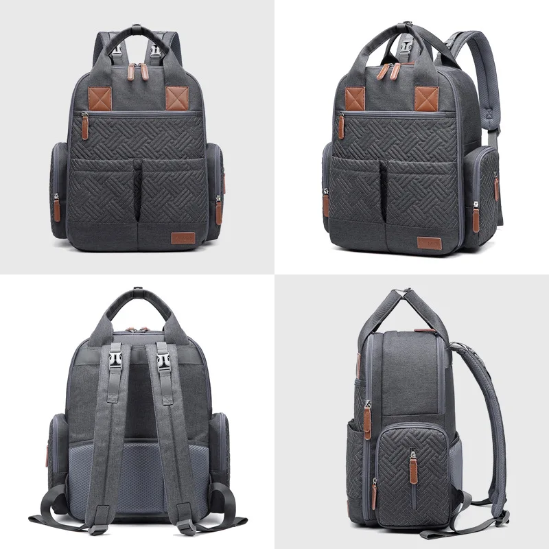 Bolsa de pañales gran capacidad con diseño moderno bordado - imagen 2