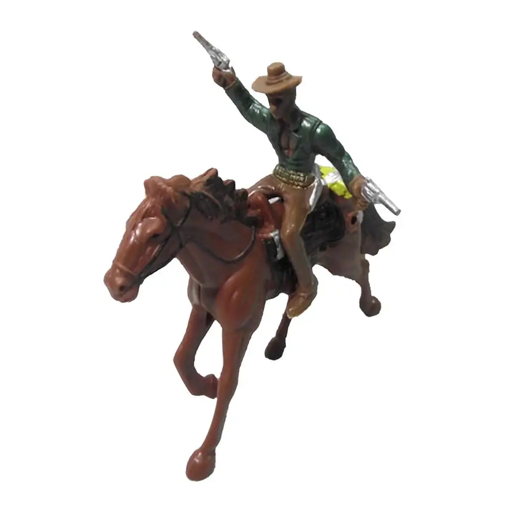 Vaquero y caballo pintados estilo americano