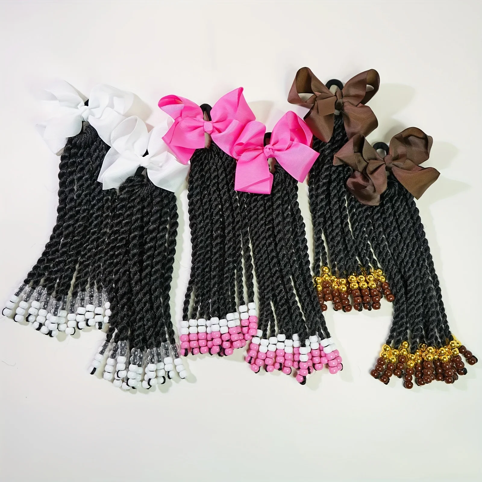 Extensiones de rastas trenzadas con clip de lazo