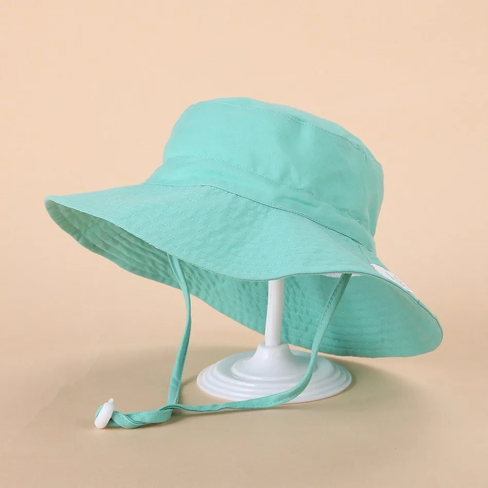 Sombrero para el sol infantil tipo pescador Panamá con correa ajustable