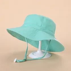 Sombrero para el sol infantil tipo pescador Panamá con correa ajustable