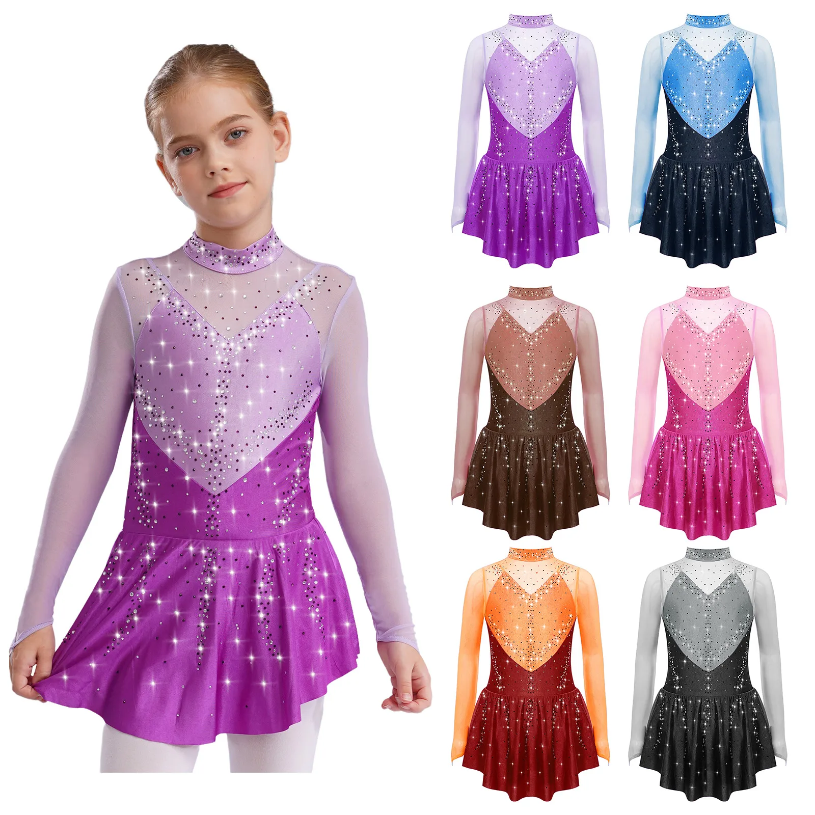 Body de niña para danza y ballet con pedrería brillante - imagen 3