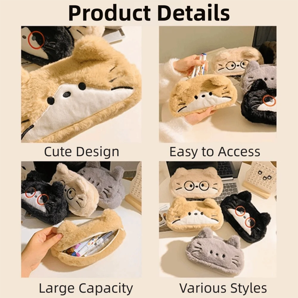 Estuche de lápices con gatos tiernos – diseño kawaii - imagen 2