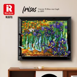 Bloques de construcción 3D Iris en flor para decoración infantil