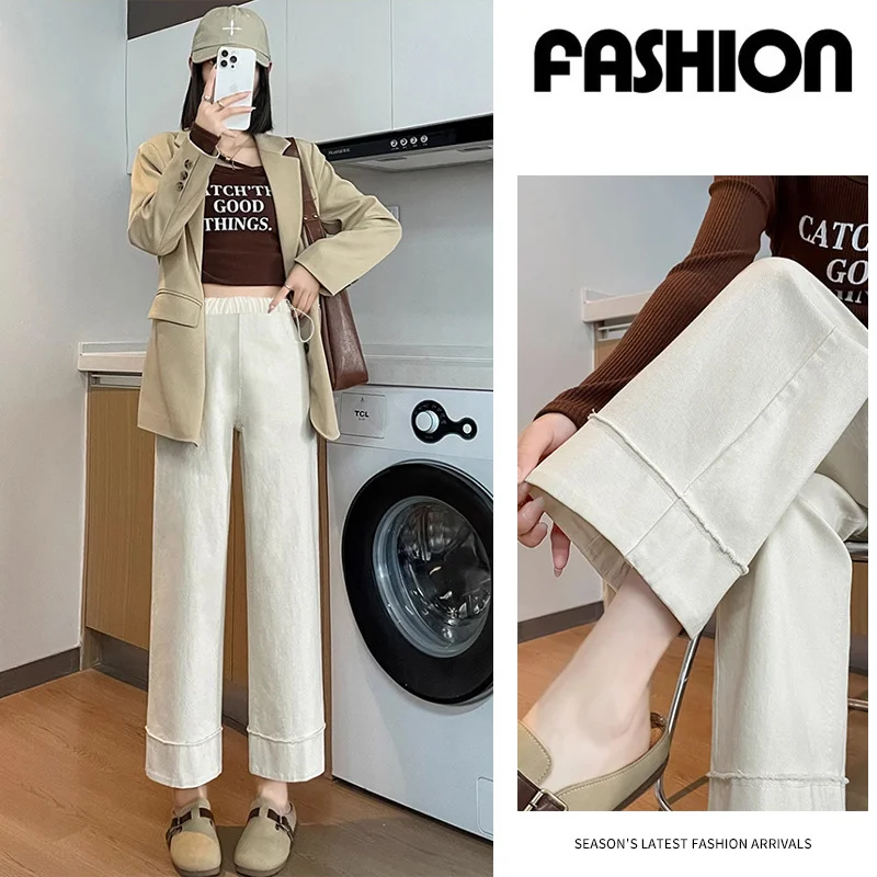 Pantalones premamá algodón cinturilla elástica verano talla grande - imagen 5