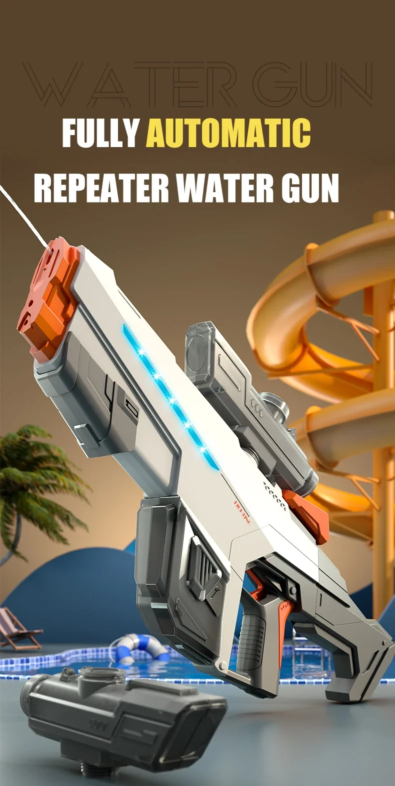 Pistola de agua eléctrica CatXaa en acción