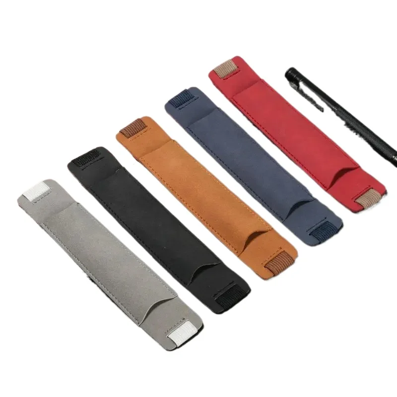 Funda de cuero para pluma estilográfica con clip y banda elástica - imagen 5