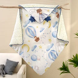 Manta bebé con capucha de felpa suave – Ideal para invierno