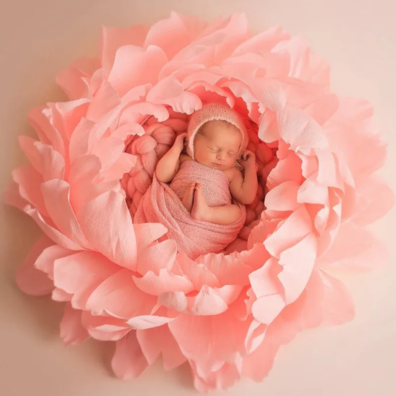 Cojín de loto con manta floral para fotos de recién nacidos - imagen 4