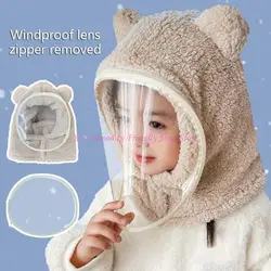 85AE Gorro bufanda a prueba de viento para niños otoño e invierno