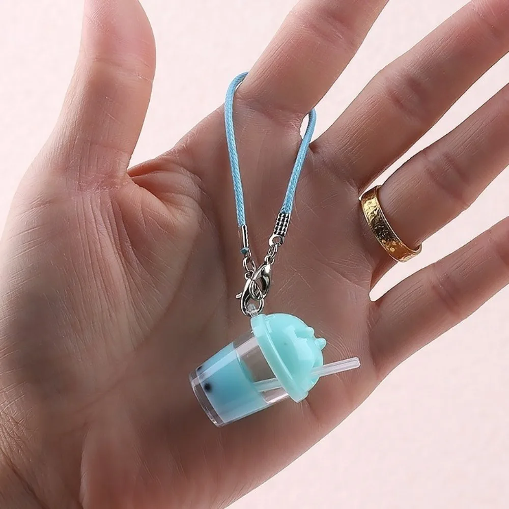 Llavero mini encanto de té burbujas en resina para niños - imagen 4