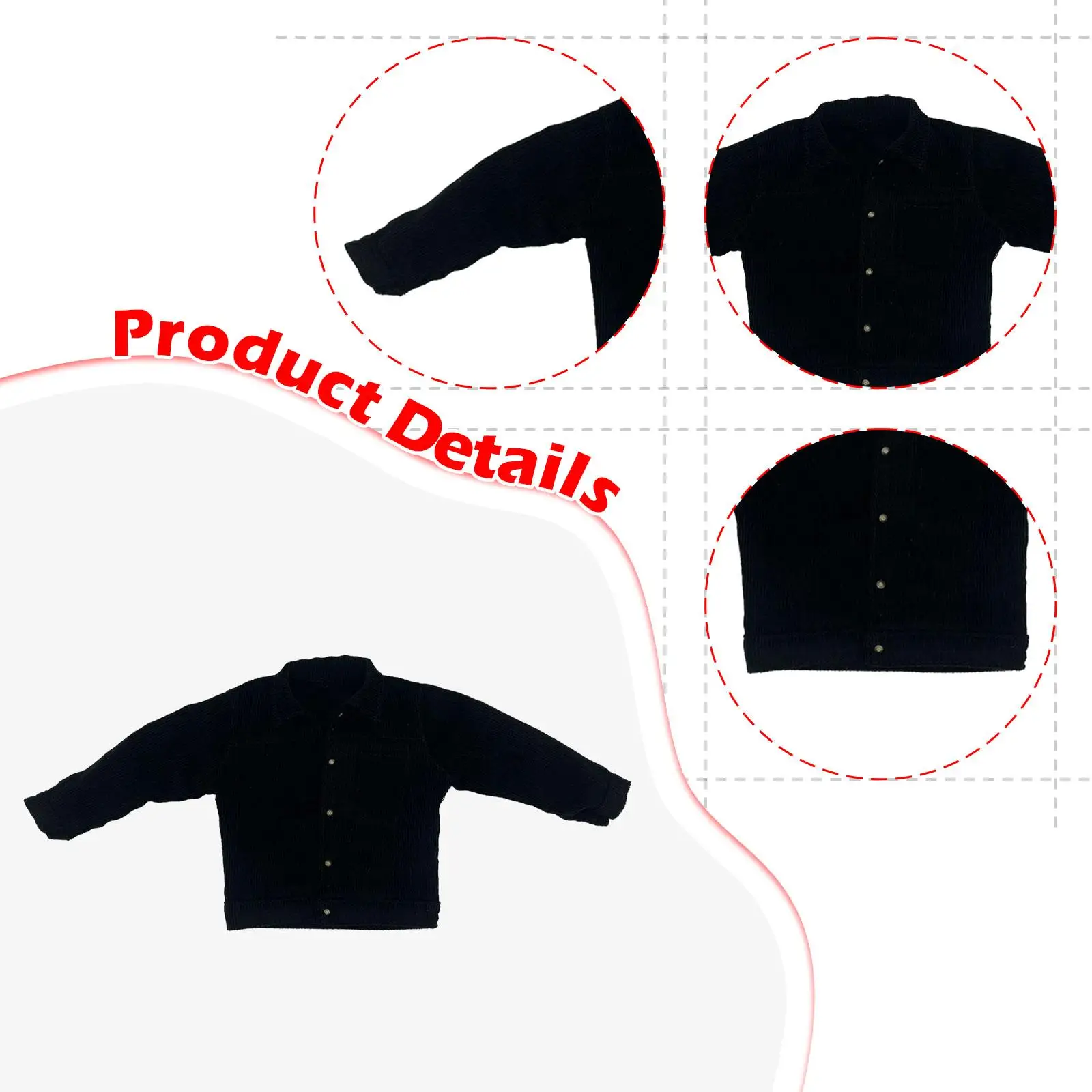 Ropa para muñeco masculino: traje chaqueta de tela en miniatura - imagen 5