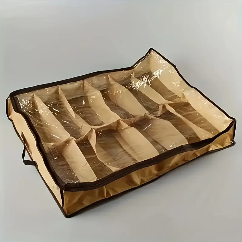 Organizador zapatero con tapa transparente – 12 compartimentos antipolvo - imagen 4