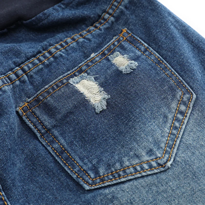 Pantalones cortos premamá vaqueros de cintura alta elástica - imagen 5